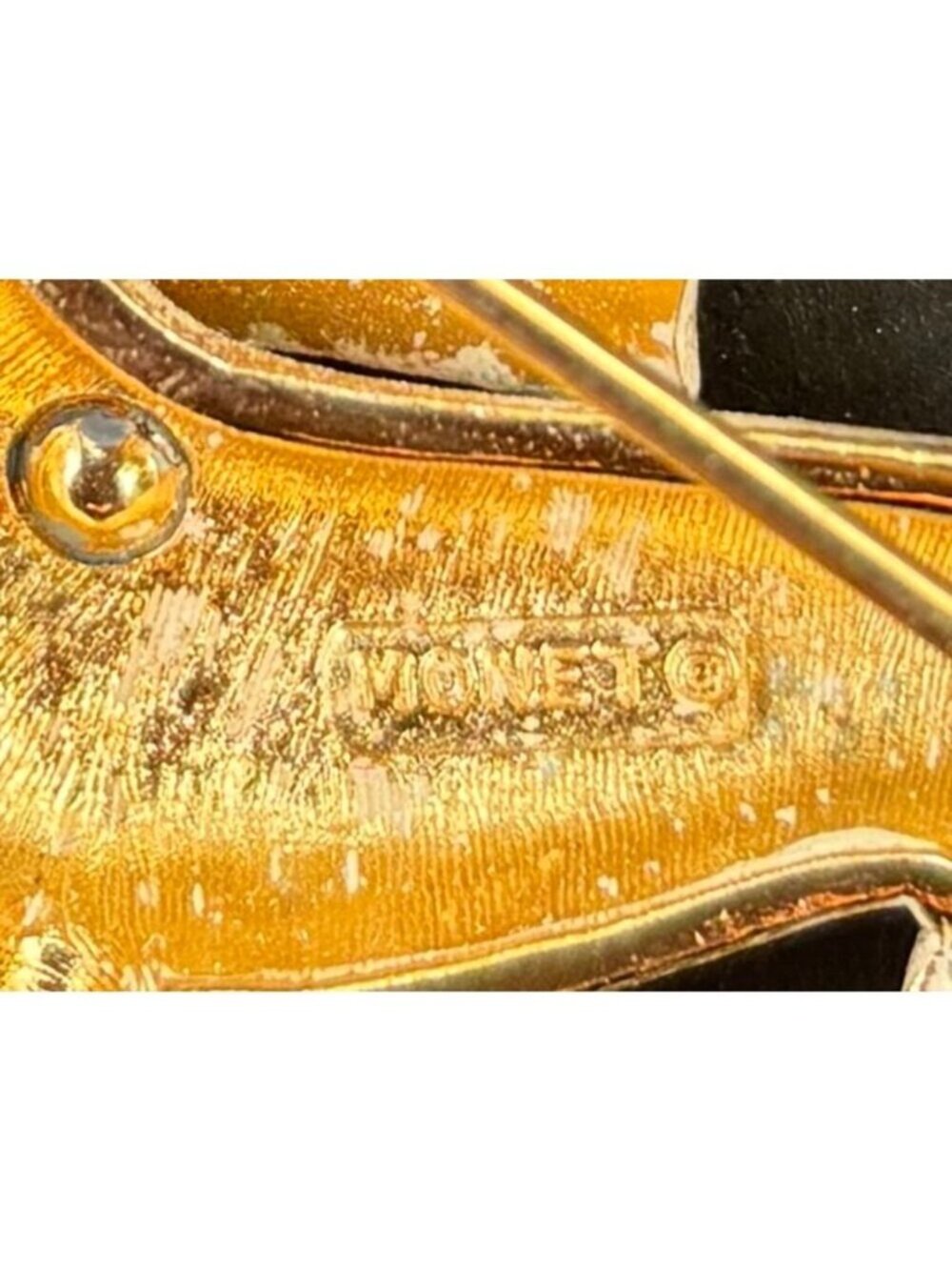 Monet Dachshund Dog Brooch Gold Tone Wiener Puppy Pin Mid Century Vintage - Picture 4 of 5